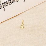 Pendentif Fausta Musique Or Jaune - Pendentifs Famille | Histoire d&rsquo;Or