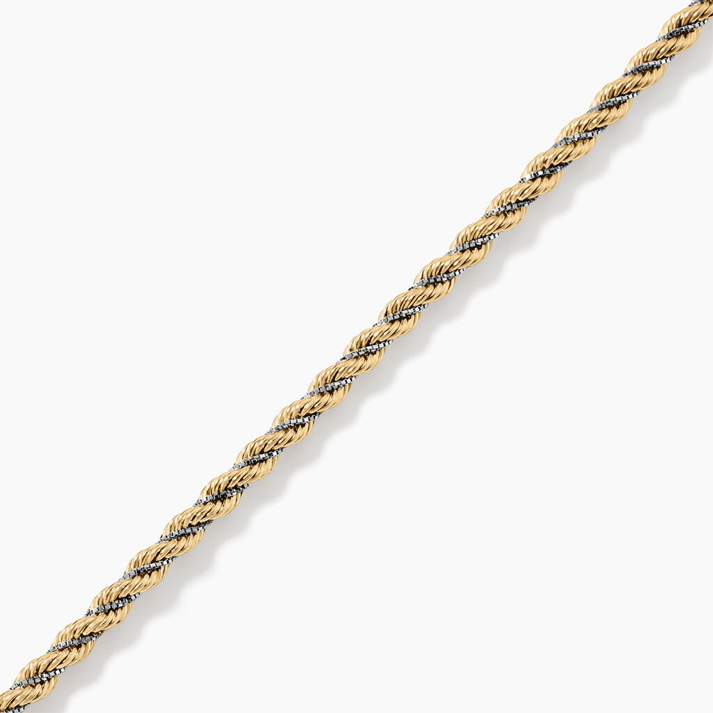 Bracelet Jerryenne Corde Et Venitienne Or Bicolore - Bracelets chaîne Femme | Histoire d’Or