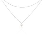 Collier Savino Argent Perle De Culture - Colliers doubles et triples cha&icirc;nes Femme | Histoire d&rsquo;Or