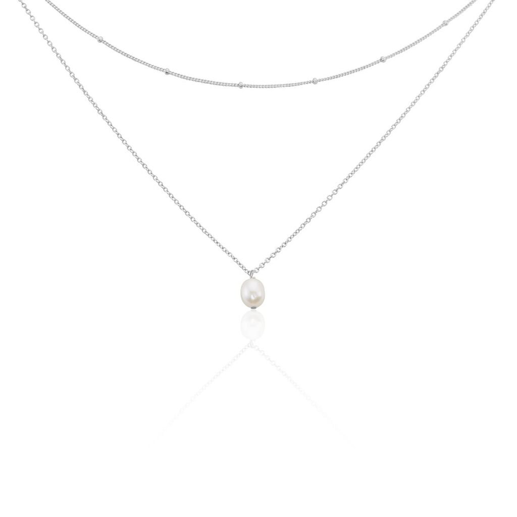 Collier Savino Argent Perle De Culture - Colliers doubles et triples chaînes Femme | Histoire d’Or
