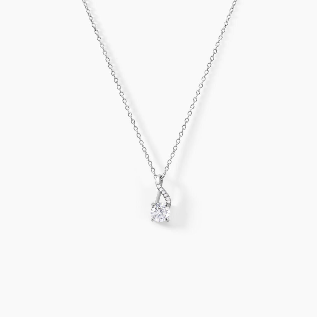Collier Idylla Argent Blanc Oxyde De Zirconium - Colliers fantaisie Femme | Histoire d’Or