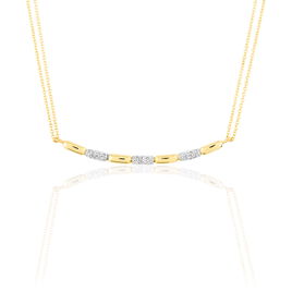 Collier Or Jaune Diamant - Colliers doubles et triples chaînes Femme | Histoire d’Or