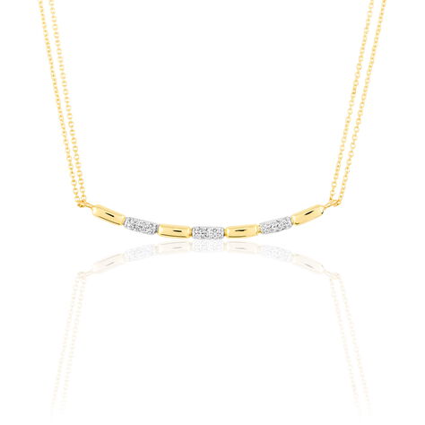 Collier Or Jaune Diamant - Colliers doubles et triples chaînes Femme | Histoire d’Or