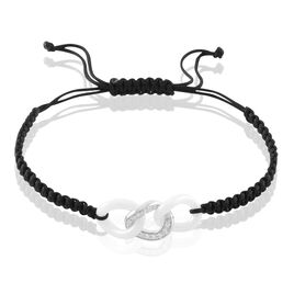 Bracelet Link Argent Blanc Oxyde De Zirconium Et Céramique - Bracelets cordon Femme | Histoire d’Or