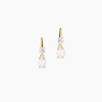Boucles D'Oreilles Pendantes Gulbeyaz 2 Argent Dor&eacute; A L'Or 750/1000 Oxyde De Zirconium - Boucles d'oreilles fantaisie Femme | Histoire d&rsquo;Or