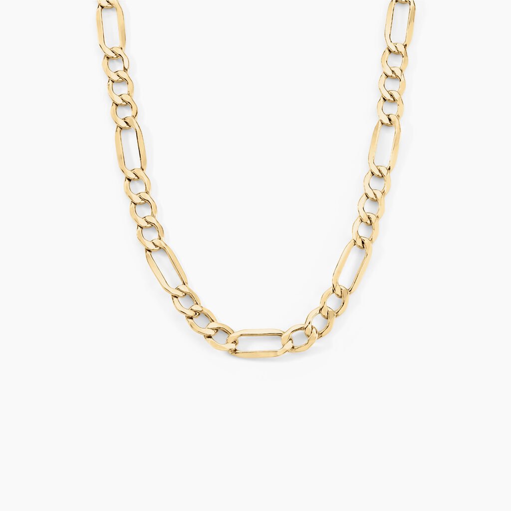 Collier Or Jaune Maille Alternée - Chaines Homme | Histoire d’Or