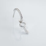 Cr&eacute;ole Unitaire Ancelin Rondes Argent Blanc Oxyde De Zirconium - Piercings d'oreilles Femme | Histoire d&rsquo;Or