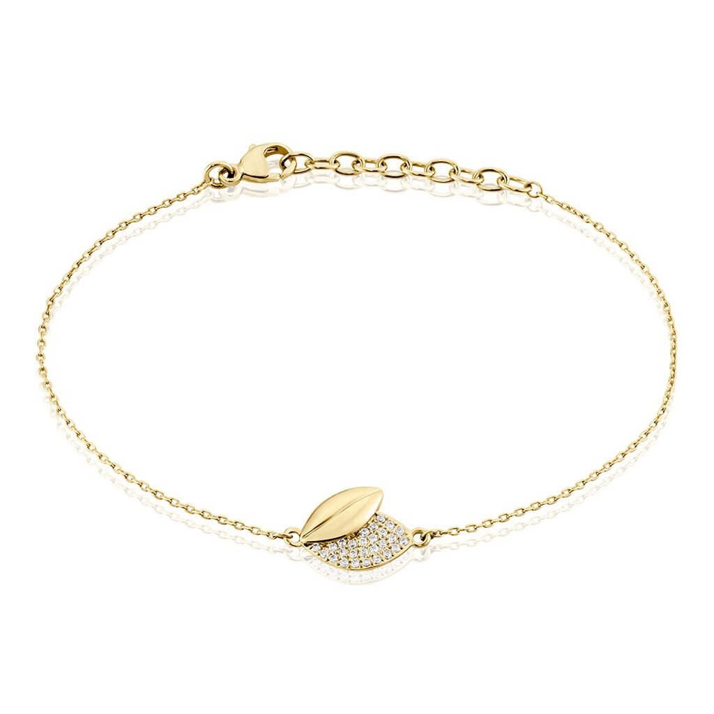 Bracelet Plaqué Or Jaune Simao Oxydes De Zirconium - Bracelets Femme | Histoire d’Or