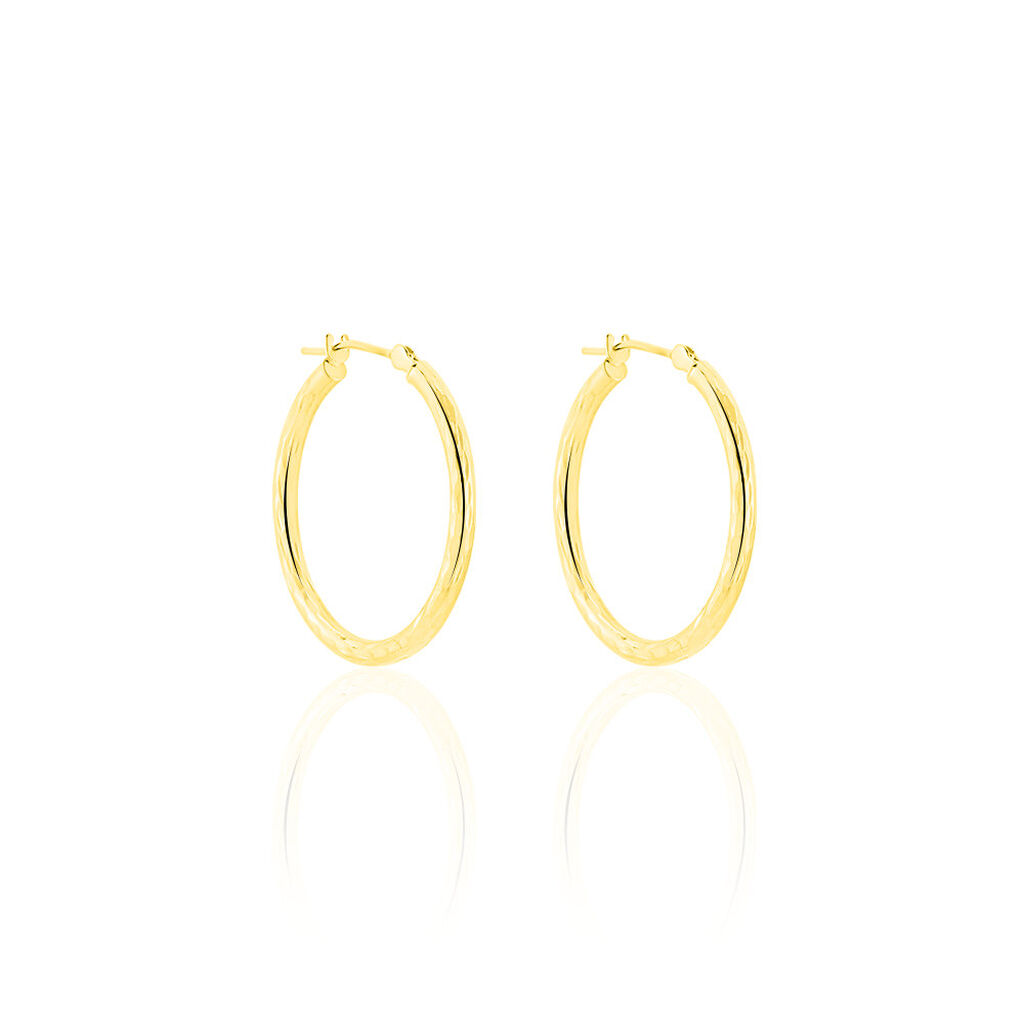 Créoles Cayla Or Jaune - Boucles d'oreilles créoles Femme | Histoire d’Or