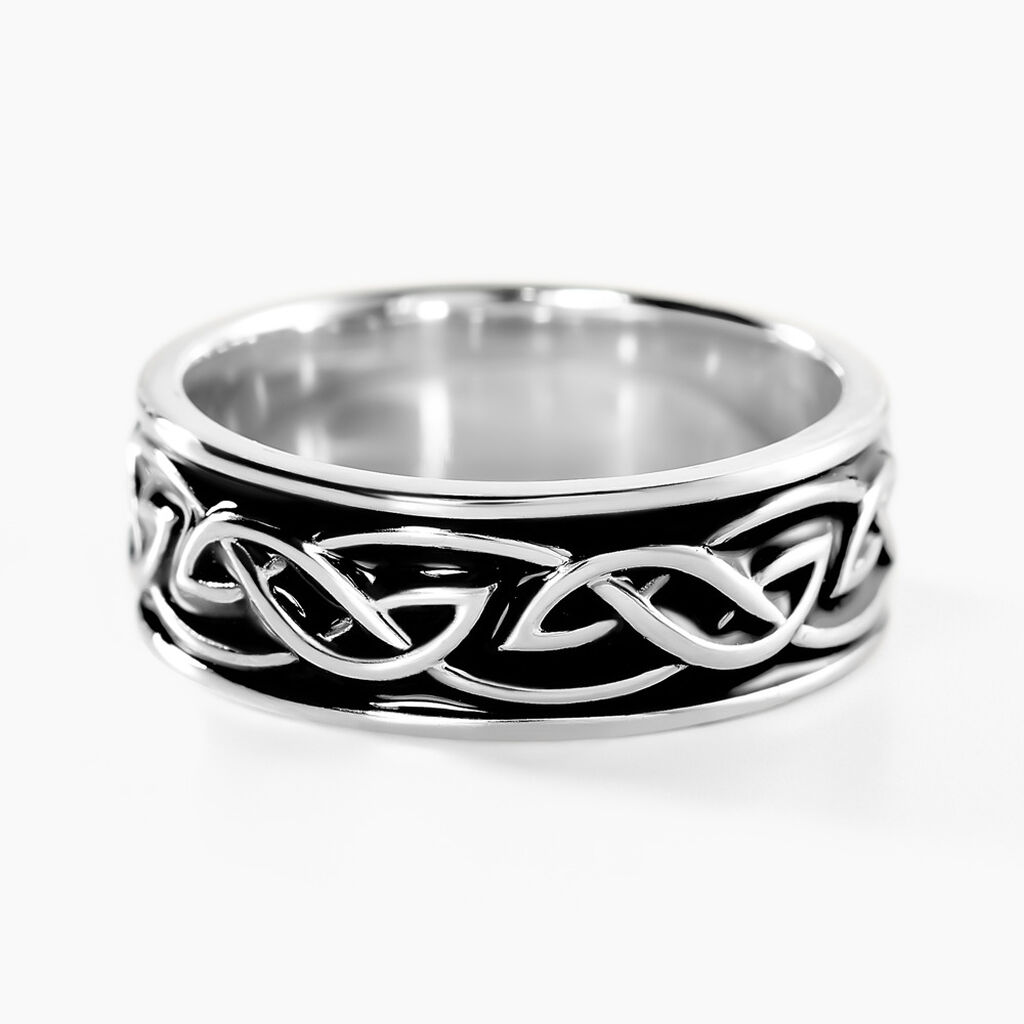 Bague Viking Argent Blanc - Bagues Homme | Histoire d’Or