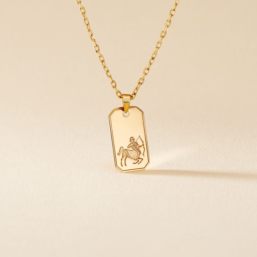 Collier Plaqu&eacute; Or Quintien - Colliers Zodiaque Homme | Histoire d&rsquo;Or