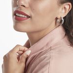 Demi-cr&eacute;oles Argent Blanc Laureat Oxydes De Zirconium - Boucles d'oreilles cr&eacute;oles Femme | Histoire d&rsquo;Or