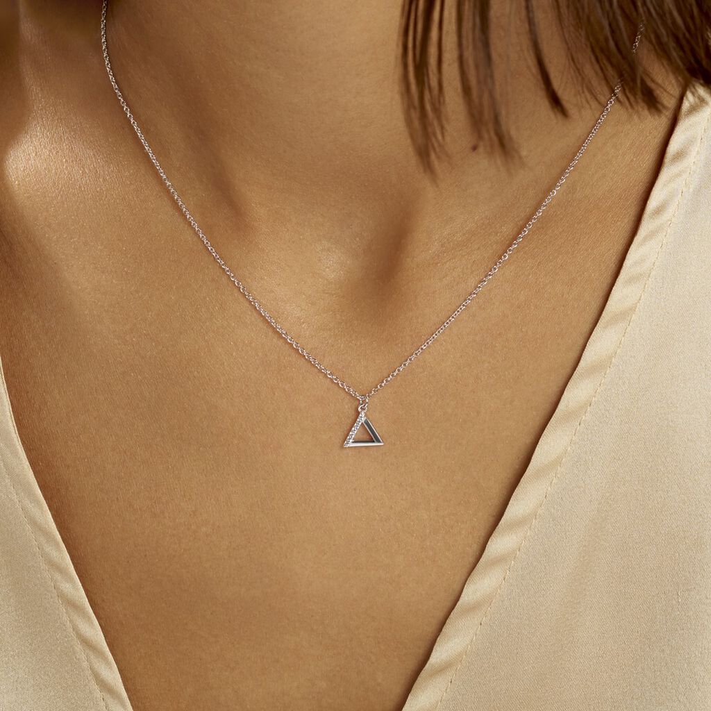 Collier Lorena Argent Blanc Oxyde De Zirconium - Colliers fantaisie Femme | Histoire d’Or