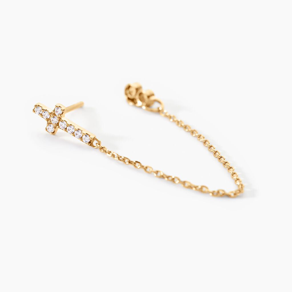 Boucles D'oreilles Pendantes Yaw Oxydes De Zirconium - Boucles d'oreilles pendantes Femme | Histoire d&rsquo;Or