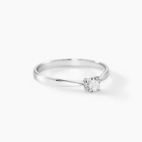 Bague Diamotion Or Blanc Diamant - Bagues solitaires Femme | Histoire d&rsquo;Or
