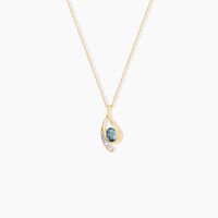 Collier Or Jaune Sagesse Topaze Oxydes De Zirconium