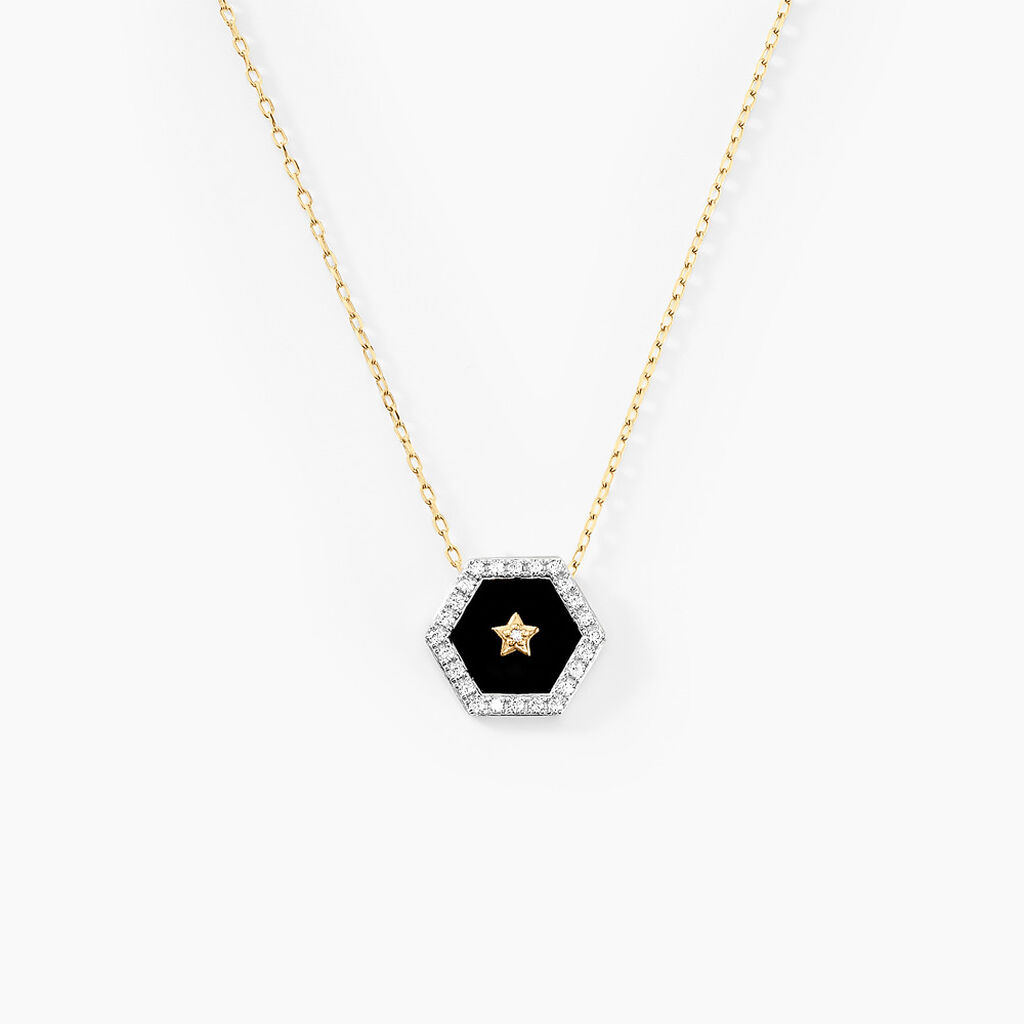 Collier Servius Or Jaune Oxyde De Zirconium - Colliers Femme | Histoire d&rsquo;Or