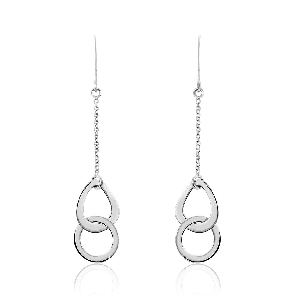 Boucles D'oreilles Pendantes Joy Argent Blanc - Boucles d'oreilles fantaisie Femme | Histoire d&rsquo;Or
