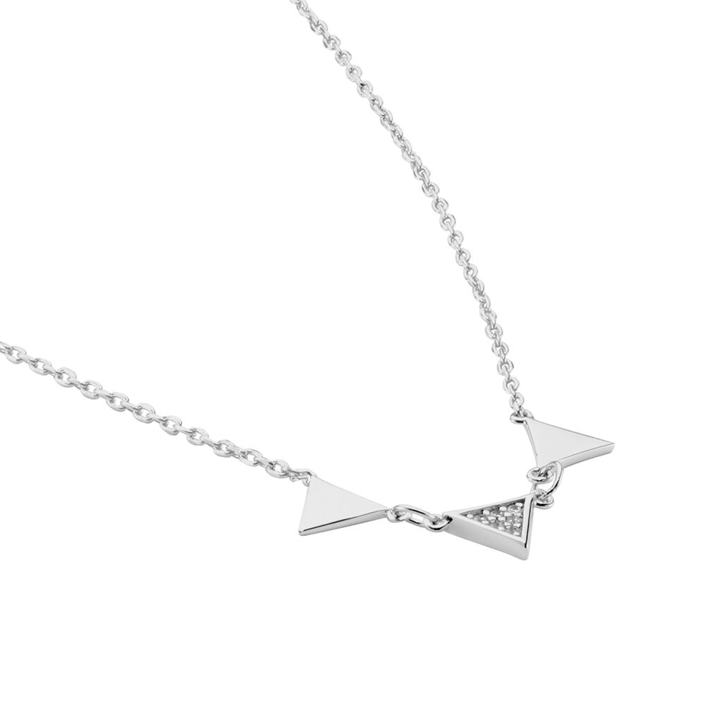 Collier Bartoumieu Argent Blanc Oxyde De Zirconium - Colliers fantaisie Femme | Histoire d’Or
