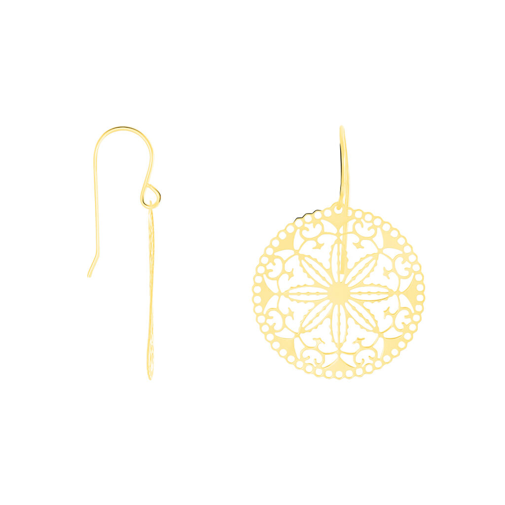 MARGHERITA Damen Ohrringe Lang Gold 375 (9 Karat) Blume - Boucles d'oreilles pendantes Femme | Histoire d&rsquo;Or