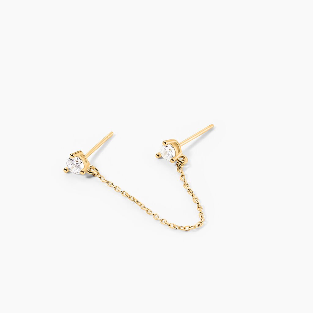 Boucle D'oreille Unitaire Pendante Viviette Or Jaune Oxyde - Boucles d'oreilles pendantes Femme | Histoire d&rsquo;Or