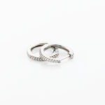 Cr&eacute;oles Aryanna Rondes Or Blanc Diamant - Boucles d'oreilles cr&eacute;oles Femme | Histoire d&rsquo;Or