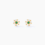 Boucles D'oreilles Puces Margaid Or Jaune Oxyde De Zirconium - Clous d'oreilles Femme | Histoire d&rsquo;Or