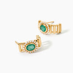 Cr&eacute;oles Heritage Or Jaune Emeraude Diamant - Boucles d'oreilles cr&eacute;oles Femme | Histoire d&rsquo;Or