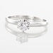 Bague Solitaire Natalia Or Blanc Diamant Synthetique - Bagues solitaires Femme | Histoire d’Or