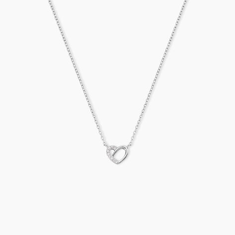 Collier Dorthea Argent Blanc Oxyde De Zirconium - Colliers fantaisie Femme | Histoire d&rsquo;Or