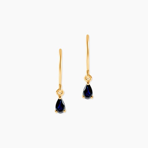 Boucles D'Oreillesucles D'Oreilles D&eacute;pareill&eacute;es Pluie D'Eclat Or Jaune Saphir - Boucles d'oreilles Femme | Histoire d&rsquo;Or