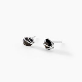 Boucles D'oreilles Puces Prudencia Or Blanc Saphir - Clous d'oreilles Femme | Histoire d’Or