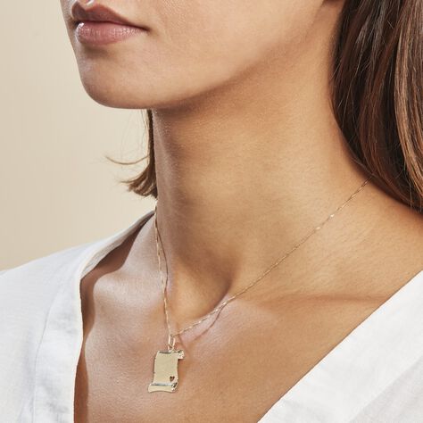 Pendentif Irenca Message Parchemin Or Jaune - Pendentifs Coeur Famille | Histoire d’Or