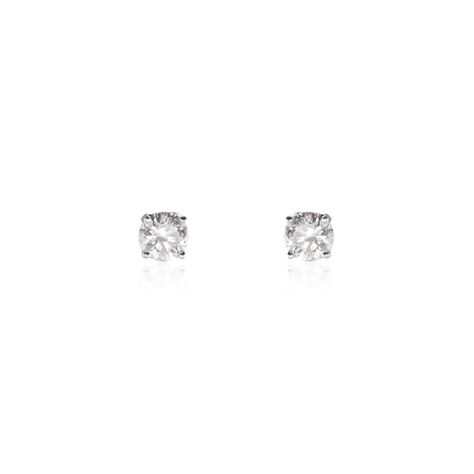 Boucles D'oreilles Puces Aphrodite Or Blanc Diamant - Clous d'oreilles Famille | Histoire d’Or