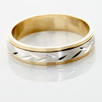 Alliance Effet Epi Mat Ruban Plat Or Bicolore - Alliances Unisex | Histoire d&rsquo;Or