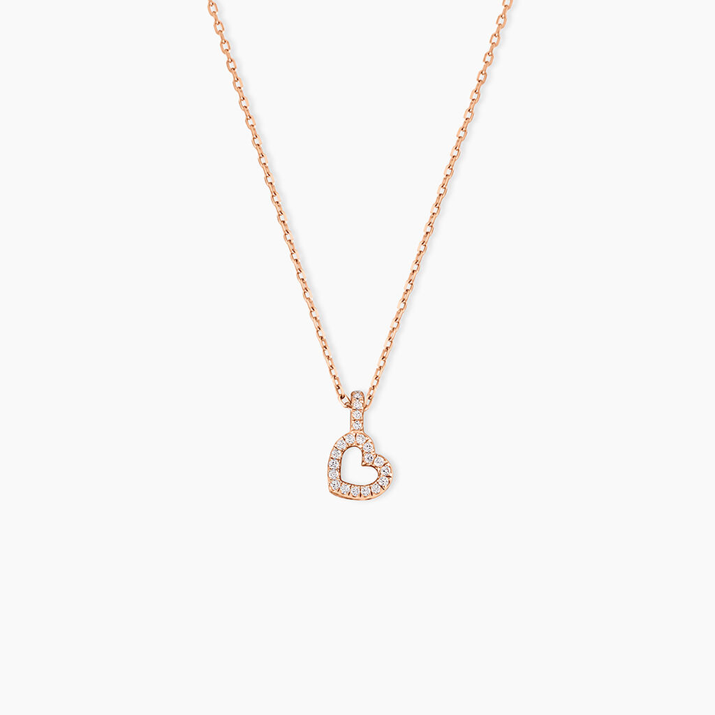 Collier Phanie Argent Rose Oxyde De Zirconium - Colliers fantaisie Femme | Histoire d&rsquo;Or
