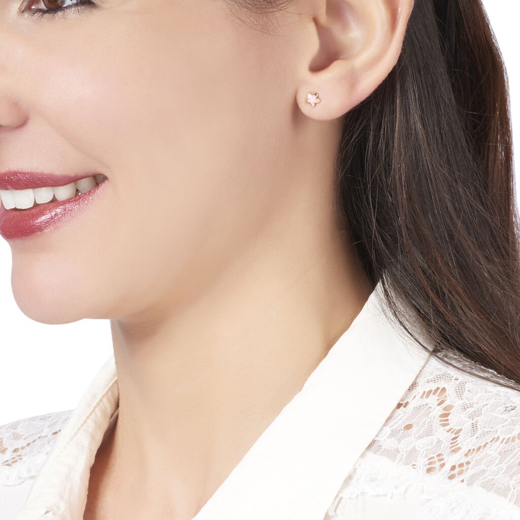 Boucles D'oreilles Puces Tammie Fleur Or Jaune - Clous d'oreilles Enfant | Histoire d&rsquo;Or