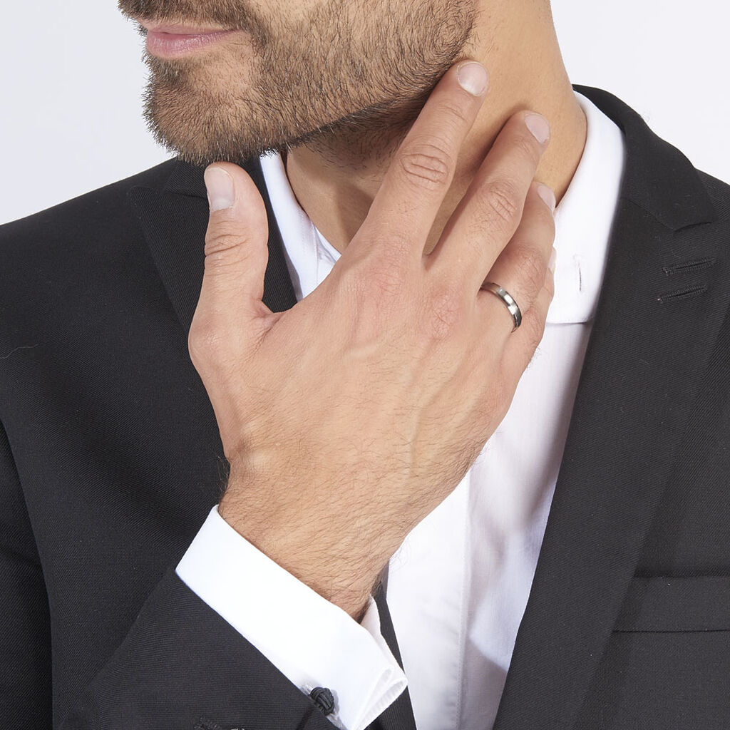Alliance Hevan Demi Jonc Palladium Blanc - Alliances Homme | Histoire d’Or
