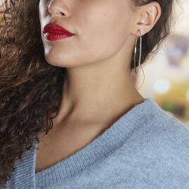 Créoles Tyhana Fil Carre Or Jaune Oxyde - Boucles d'oreilles créoles Femme | Histoire d’Or