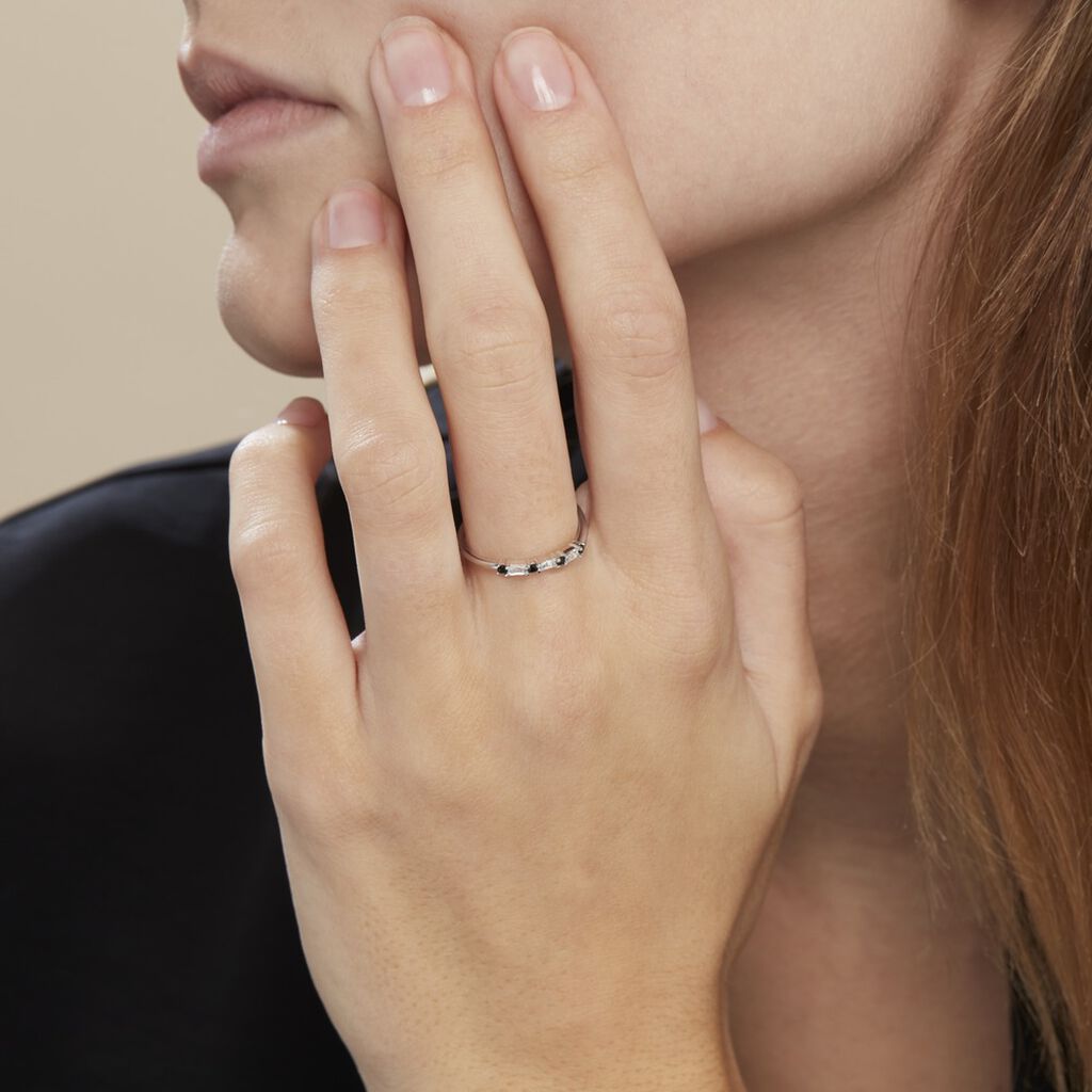Bague Adriana Argent Blanc Oxyde De Zirconium - Bagues avec pierre Femme | Histoire d’Or