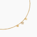 Collier Cheri Argent Dor&eacute; A L'Or 750/1000 Oxyde De Zirconium - Colliers Femme | Histoire d&rsquo;Or