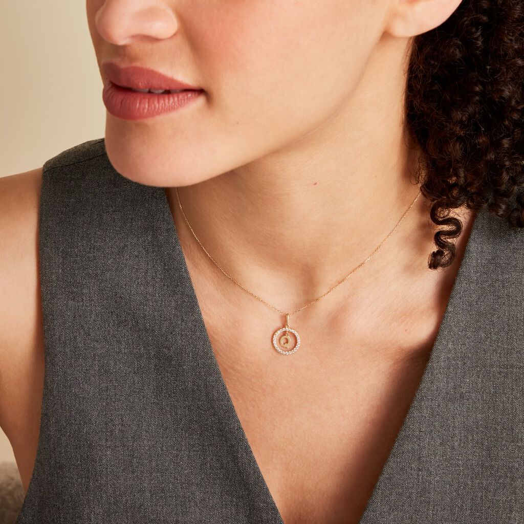 Pendentif Gabe Or Jaune Oxyde De Zirconium - Pendentifs Femme | Histoire d’Or