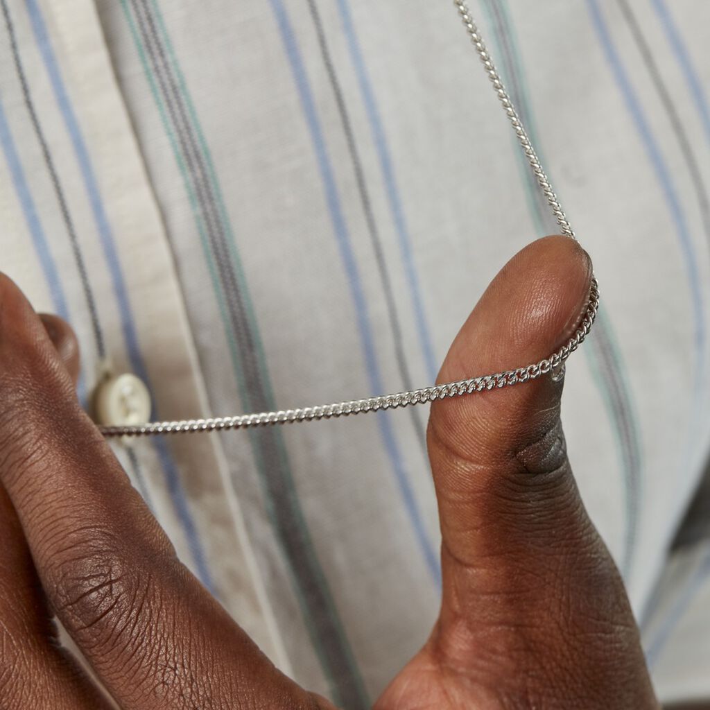 Collier Casper Argent Blanc - Chaines Homme | Histoire d’Or