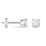 Boucles D'oreilles Puces Victoria Or Blanc Diamant - Clous d'oreilles Femme | Histoire d&rsquo;Or