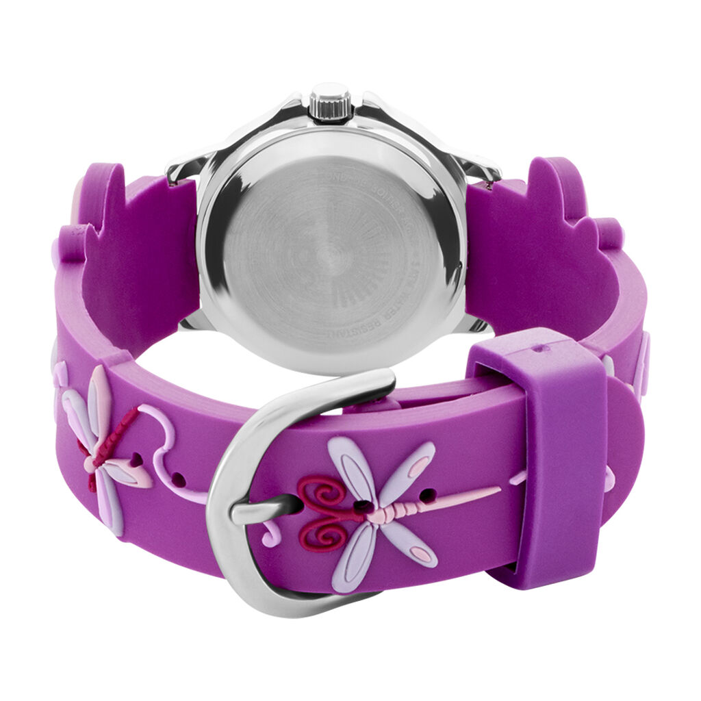 Montre Upp Libellule Violet Et Rose - Montres Enfant | Histoire d&rsquo;Or