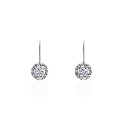 Boucles D'oreilles Pendantes Or Blanc Pauliina Diamants - Boucles d'oreilles pendantes Femme | Histoire d’Or