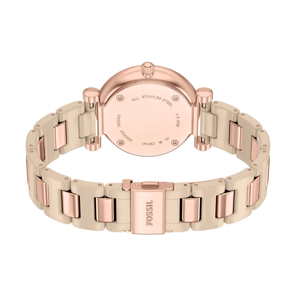 Montre Fossil Carlie 38 Beige - Montres Femme | Histoire d&rsquo;Or