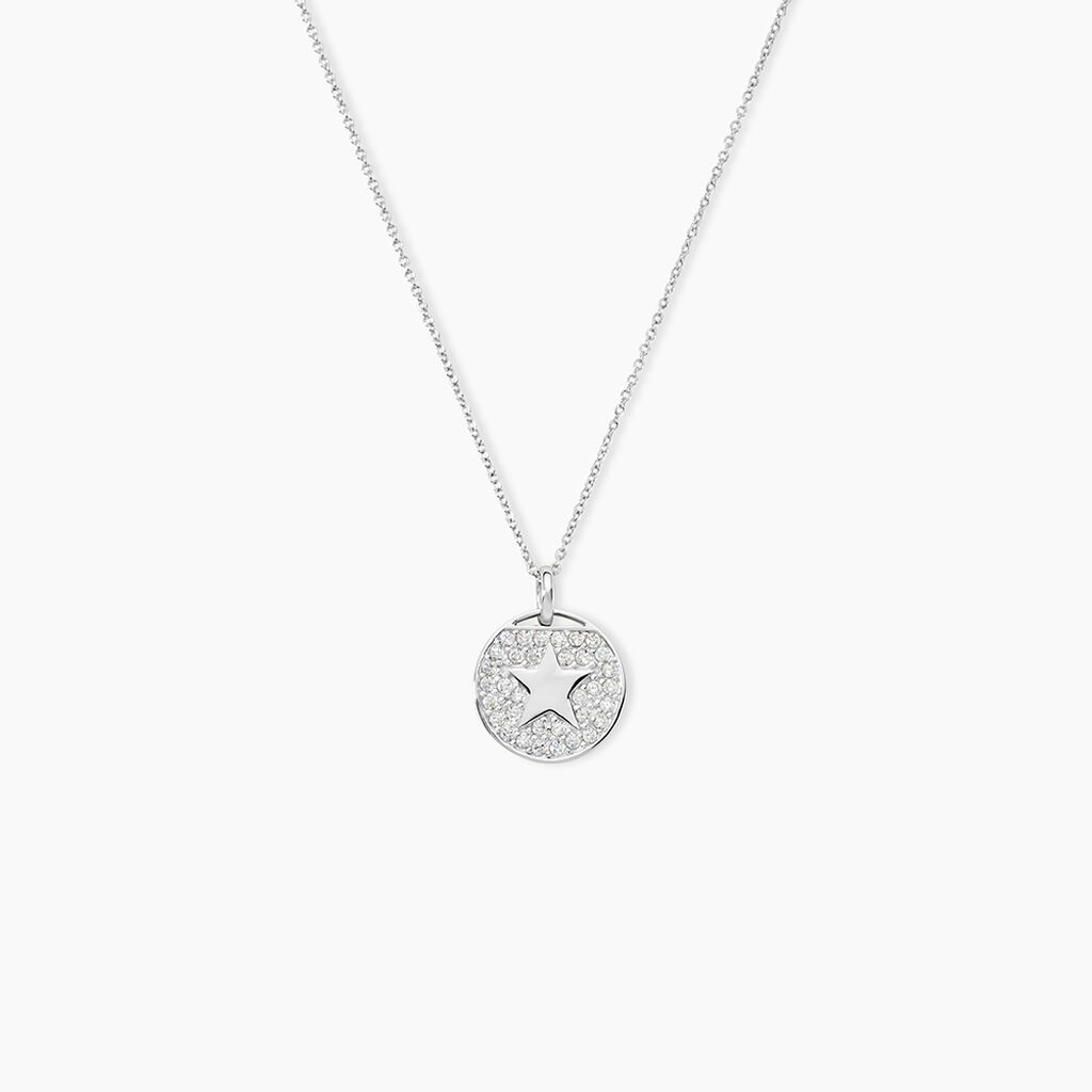 Collier Souria Argent Blanc Oxyde De Zirconium - Colliers fantaisie Femme | Histoire d&rsquo;Or