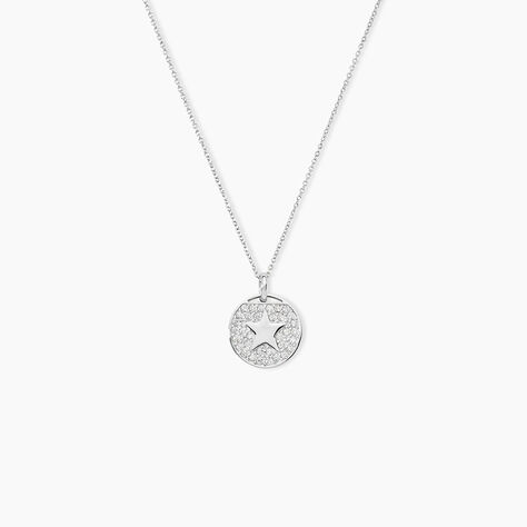 Collier Souria Argent Blanc Oxyde De Zirconium - Colliers fantaisie Femme | Histoire d&rsquo;Or