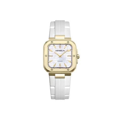 Montre Herbelin Cap Camarat Square Nacre Blanche - Montres Femme | Histoire d&rsquo;Or